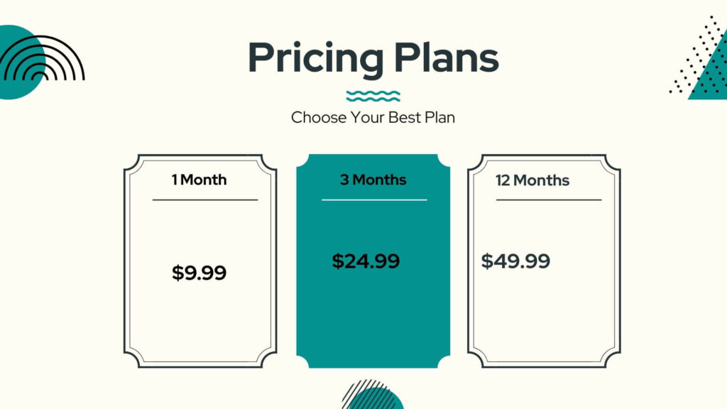 White Minimal Pricing Plan Brainstorm 1